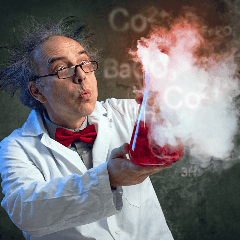 Image of a chemist conducting experiments in a laboratory.